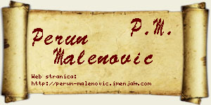 Perun Malenović vizit kartica